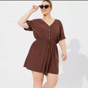 Front button romper